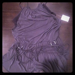 Free People Gray Romper NWT